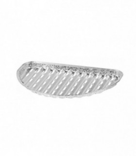 Tava Aluminiu De Unica Folosinta – Semirotunda – Pentru Gratar – Perforata – Set 4 Buc – 33x19x2 Cm – Magic Home