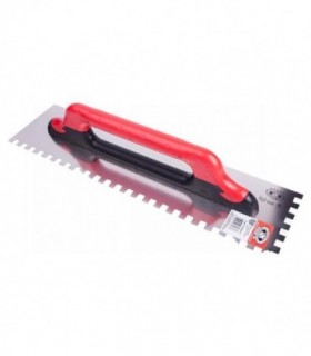 Gletiera Inox – Olejnik – Zimti – 6x6 Mm – Super Profi – 13x48 Cm – Maner Soft Lung – Rosu