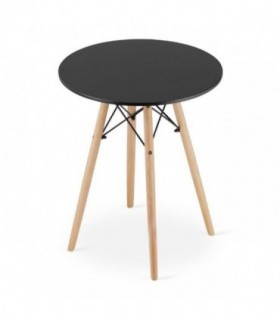 Masa Stil Scandinav – Artool – Rotund – Mdf Si Lemn – Negru – 60x72 Cm