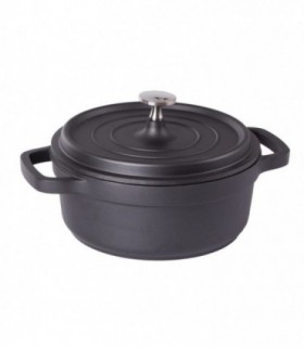 Oala De Aluminiu Cu Capac – Negru – 2.2 L – 20 Cm – Verk Group