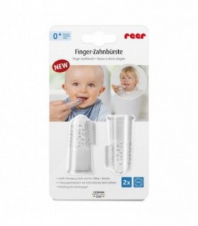 Periuta De Dinti Din Silicon Pentru Folosire Pe Deget – 2 Bucati – Reer 79249