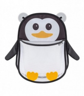 Saculet Din Plasa Pentru Jucarii De Baie – Prindere Cu Ventuze – Forma De Pinguin – Fara Bpa – 0 Luni – Reer Myhappypingu 76062