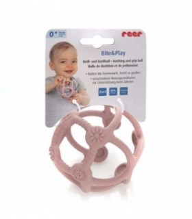 Jucarie Pentru Dentitie Si Minge 2in1 – Silicon – Roz – 0 Luni – Reer Bite & Play 79284