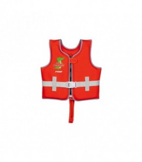 Vesta De Inot Pentru Copii – Ajustabila – 1519 Kg (2-3 Ani) – Marimea S – Rosie – Cu Imprimeu Crocodil – Reer Myswimbuddy Swim Vest S