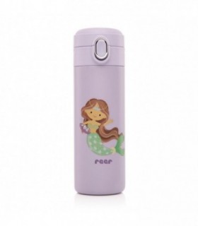 Sticla De Baut Cu Pai Din Silicon Pentru Copii – Din Otel Inoxidabil – 350ml – Violet – Reer 90104