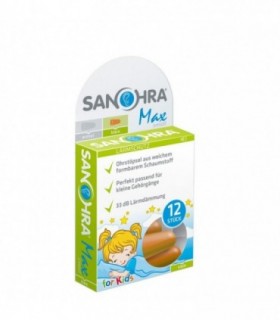 Dopuri De Urechi Pentru Copii – Pentru Protectia Auzului Impotriva Zgomotului – 3 Ani – Snr 33db – 12 Bucati – Portocaliu – Sanohra Max Kids
