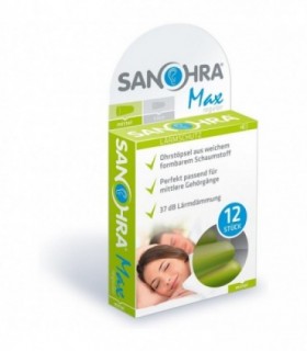 Dopuri De Urechi Pentru Adulti – Pentru Protectia Auzului Impotriva Zgomotului – Snr 37db – 12 Bucati – Spuma – Verde – Sanohra Max