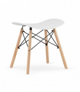 Scaun Stil Scandinav – Artool – Korfu – Fara Spatar – Pp – Lemn – Alb – 47.5x36x46.5 Cm