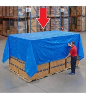 Prelata Impermeabila Cu Ochiuri Metalice De Prindere – Dimensiune 4 – 0m X 5 – 0m – Densitate 80g/m2 – Culoare Albastra