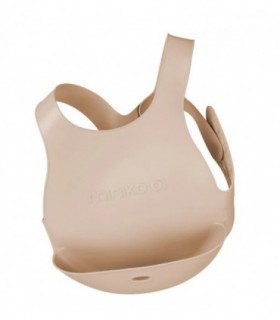 Baveta Flexi Bib Minikoioi – 100% Premium Silicone Bubble Beige
