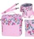 Geanta Termoizolanta Pentru Picnic Sau Plaja – Capacitate 11l – Culoare Roz Cu Flori