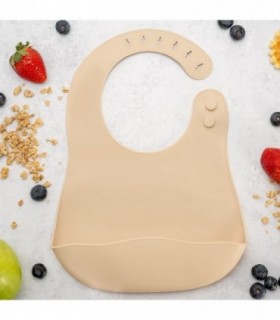 Baveta Din Silicon – Appekids - Bubble Beige