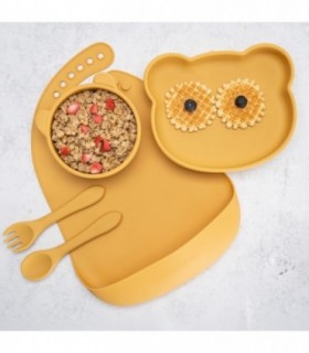 Set Diversificare – Appekids – 100% Silicon – Panda - Honey