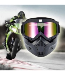 Masca De Protectie Cu Ochelari Detasabili – Cu Destinatie Moto – Atv – Ssv – Quad
