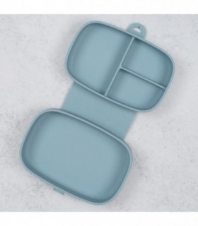 Caserola Compartimentata Din Silicon Cu Ventuza – Appekids Magic Box - Aqua Blue