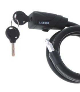 Antifurt Bicicleta – Dispozitiv De Blocare Biciclete – Spiralat – Cu Cheie – Lungime 150cm – Culoare Neagra