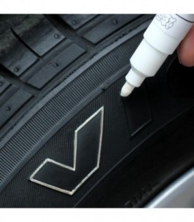 Marker Permanent pentru anvelope, rezistent la apa, culoare ALBA