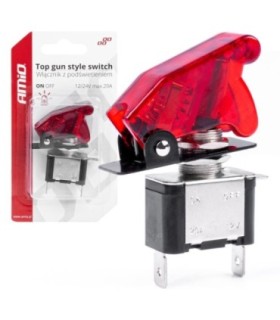 Comutator Iluminat (intrerupator) Cu Protectie – Destinatie Auto – Moto – Atv – Ssv – Off-road – Model Top Gun – Tensiune 12v - 24v –