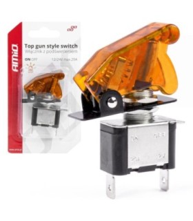Comutator Iluminat (intrerupator) Cu Protectie – Destinatie Auto – Moto – Atv – Ssv – Off-road – Model Top Gun – Tensiune 12v - 24v –