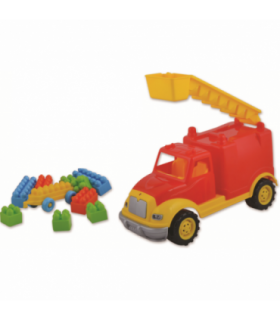 Masina pompieri 30 cm cu 36 piese constructie, in cutie Ucar Toys