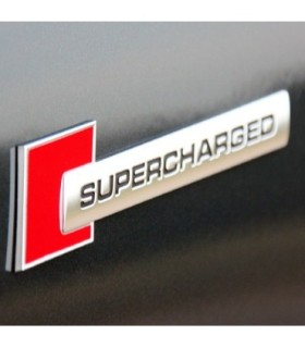 Emblema Auto Model Supercharged – Reliefata 3d – Dimensiune 10 X 1 Cm