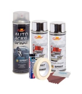 Kit Complet Reparatie Si Vopsire Jante Culoare Crom Metalic – V2