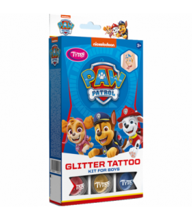 Set tatuaje temporare cu sclipici Paw Patrol Tytoo Albastru