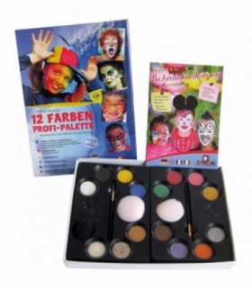 Set 12 culori germane face paint Paleta Profesionala Eulenspiegel