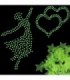Set 100 stelute decorative Fluorescente care absorb lumina si stralucesc in intuneric