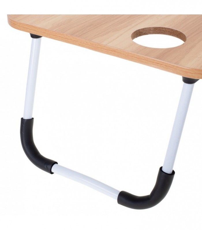 Masa pentru Laptop plianta din MDF, dimensiune 60 x 39,5 cm, cu USB, lampa si ventilator