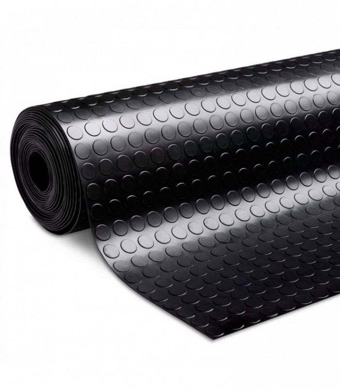 Covor Antiderapant din Cauciuc, Linoleum din Cauciuc pentru Protectie Podea Auto - model CIRCLE
