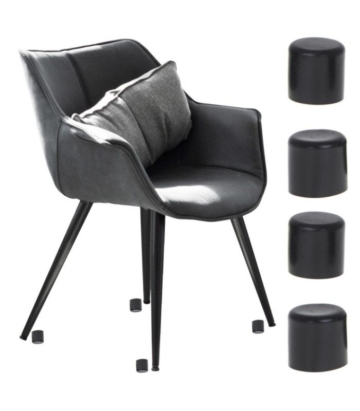 Set 4 Buc. Protectii Anti-zgarieturi Picioare Scaun – Diametru 19mm – Culoare Neagra