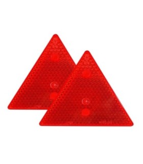 Set 2 Triunghiuri De Avertizare Reflectorizante Pentru Remorci – Culoare Rosie – Dimensiune 15 X 15 Cm