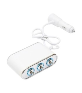Adaptor Bricheta Auto Tripla 12/24v – Iluminata Led – Cu Intrerupator Individual Si 1 Port Usb – 5v – 2.1a