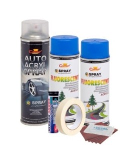 Kit Complet Reparatie Si Vopsire Jante Culoare Albastru Fluorescent – V2