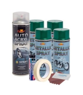 Kit Complet Reparatie Si Vopsire Jante Culoare Verde Metalizat – V4