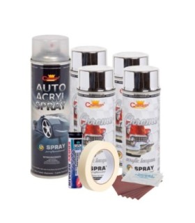 Kit Complet Reparatie Si Vopsire Jante Culoare Crom Metalic – V4