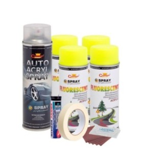 Kit Complet Reparatie Si Vopsire Jante Culoare Galben Fluorescent – V4