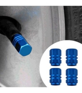 Set Capacele Auto Pentru Ventil Hexagon Albastru 4 Buc