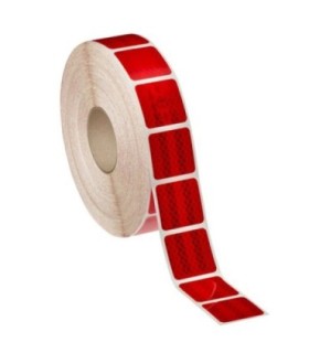 Banda Reflectorizanta Adeziva Intrerupta Pentru Prelate - Rosie (rola 5cm X 45m)