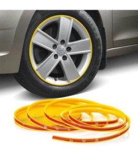 Inele De Protectie Si Decor Jante – Adezive – Din Plastic Flexibil - Galben
