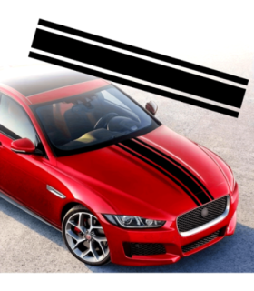 Sticker Autoadeziv Tuning – Model Triple Stripes – Dimensiune 125 X 22 Cm – Culoare Neagra