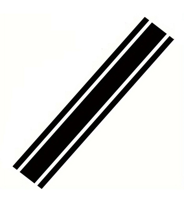 Sticker Autoadeziv Tuning – Model Triple Stripes – Dimensiune 125 X 22 Cm – Culoare Alba
