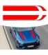 Set 2 Stickere Autoadezive Tuning – Model Hood Stripes V1 – Dimensiune 85 X 12 Cm – Culoare Rosie