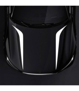 Set 2 Stickere Autoadezive Tuning – Model Hood Stripes V2 – Dimensiune 100 X 26 Cm – Culoare Alba