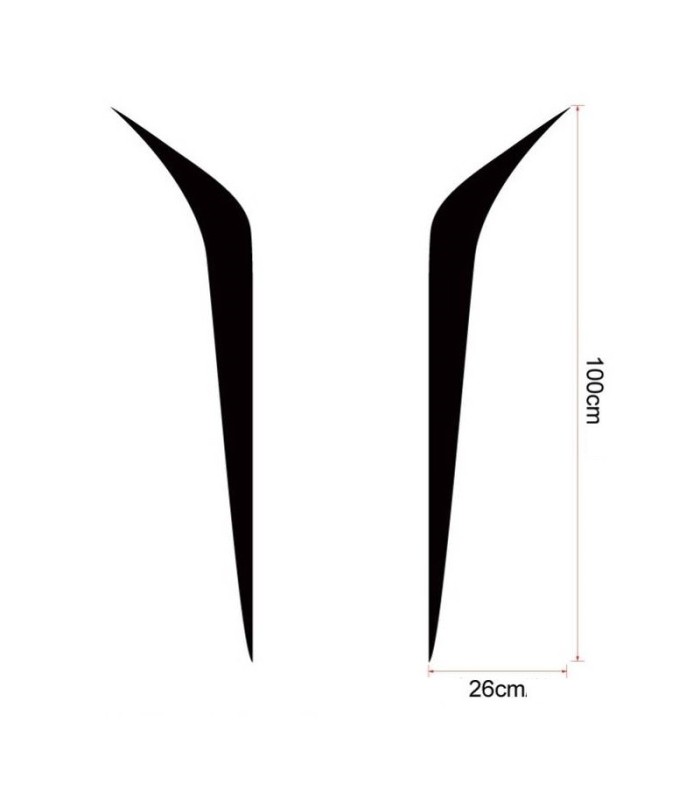 Set 2 Stickere Autoadezive Tuning – Model Hood Stripes V2 – Dimensiune 100 X 26 Cm – Culoare Alba