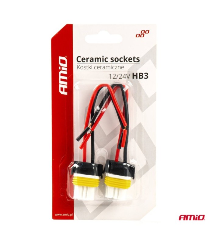 Set 2 Mufe Ceramice Drepte – Soclu Hb3 – 9005 – Rezistente Termic