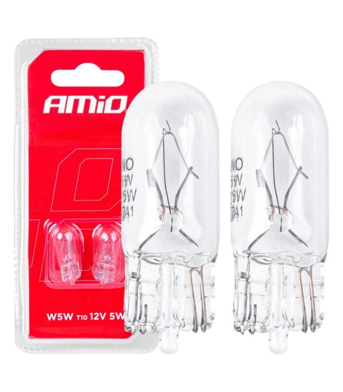 Set 2 Becuri Cu Halogen – Soclu T10 – W5w – W2.1x9.5d – Alimentare 12v