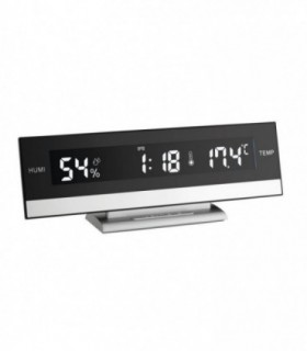 Termo-higrometru Cu Ceas Si Alarma Iluminat Tfa 60.2011