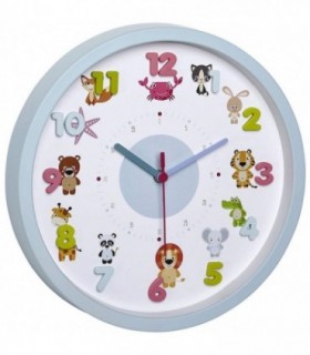 Ceas De Perete Pentru Copii – Silentios – Cu Animale Si Cifre 3d – Tfa Little Animals 60.3051.14